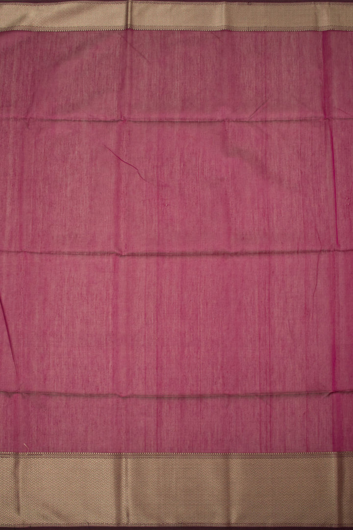 Violet Handloom Maheswari Silk Cotton Saree - Avishya