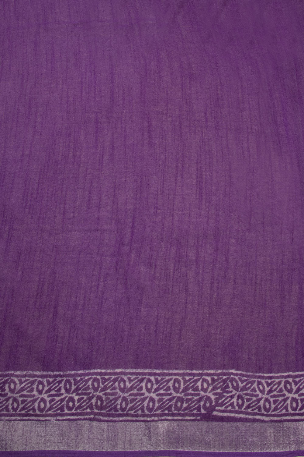 Purple Hand Block Printed linen saree-Avishya