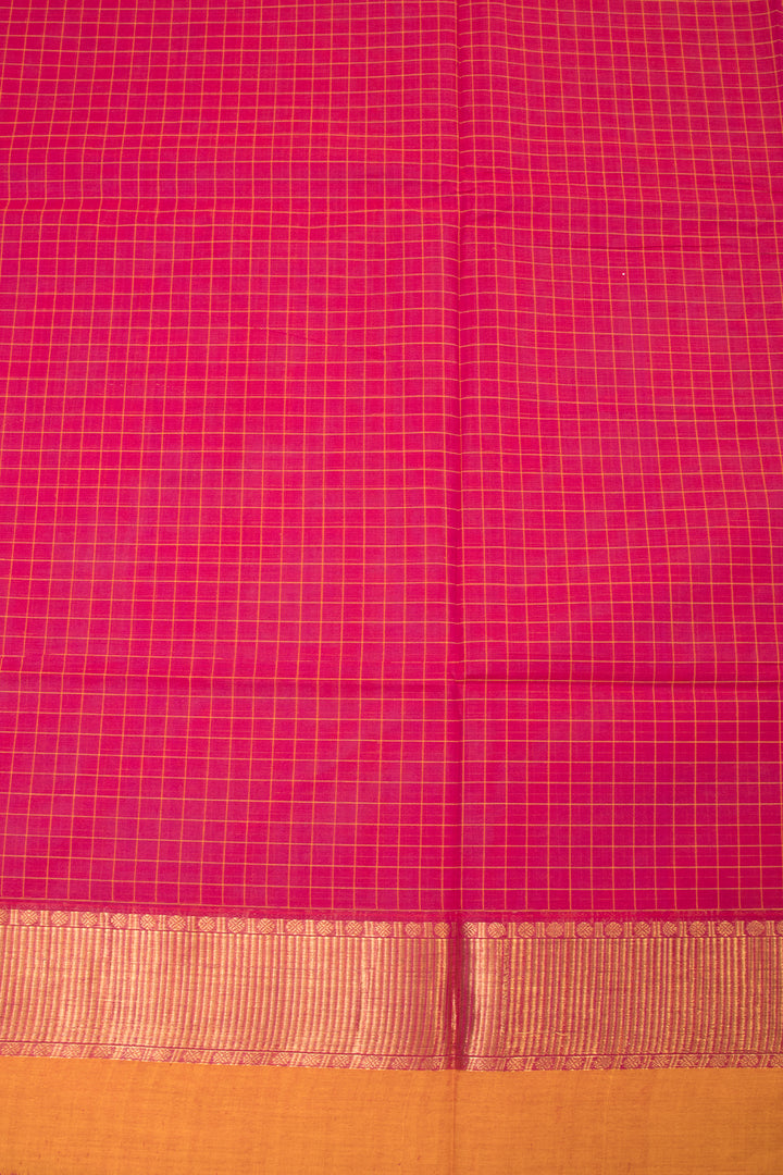 Red Handwoven Kanchi Cotton Saree - Avishya