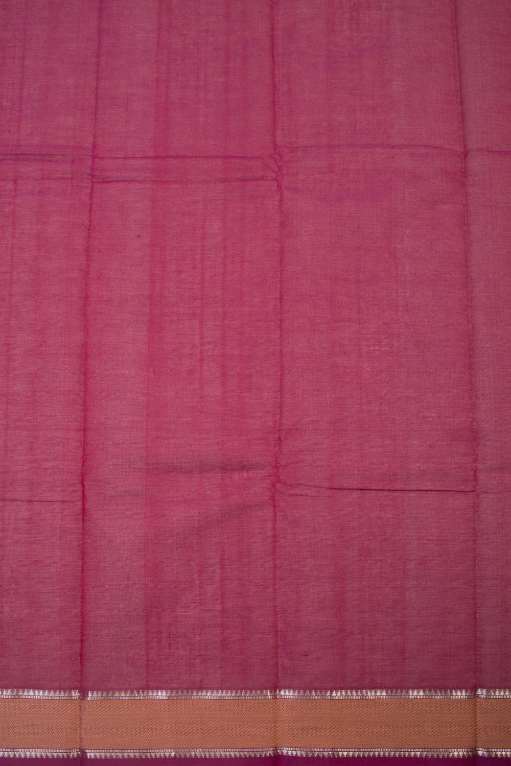 Ruby Red Handwoven Kanchi Cotton Saree - Avishya