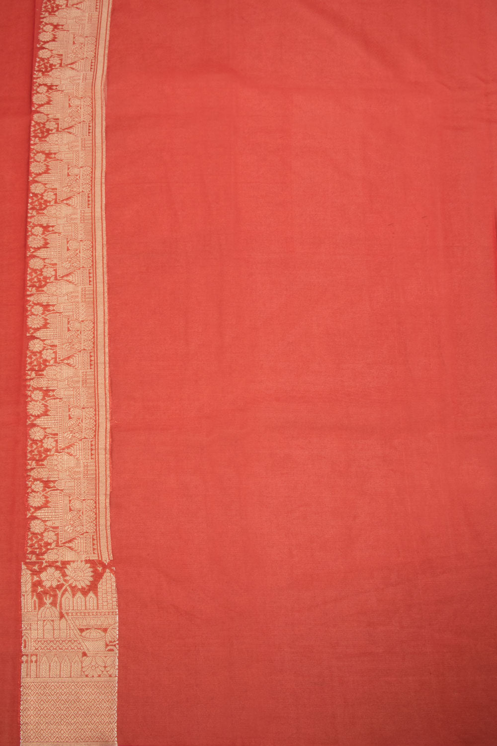 Red Handloom Banarasi Organza Ghat Saree - Avishya