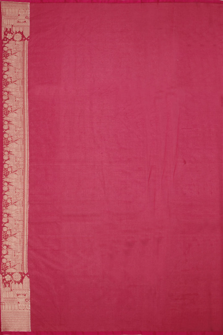 Red Handloom Banarasi Organza Ghat Tissue Saree - Avishya