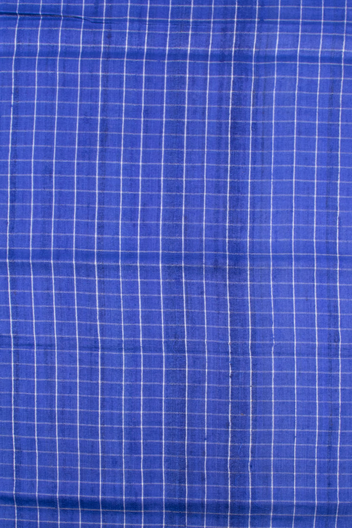 Azure Blue Handloom Tussar Silk Saree