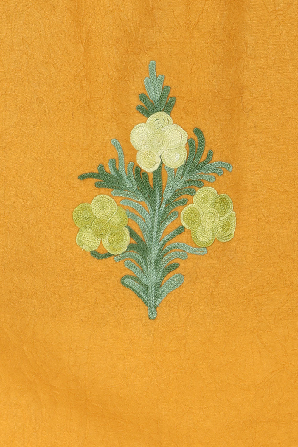 Yellow Sozni Embroidered Cotton Kaftan 10070451