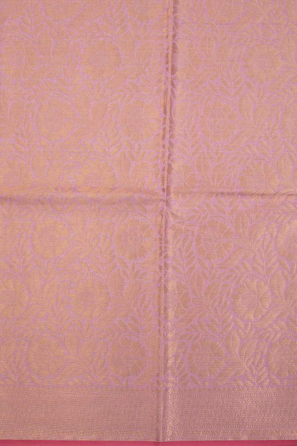Deep Lilac Handloom Banarasi Silk Cotton Saree 10070486