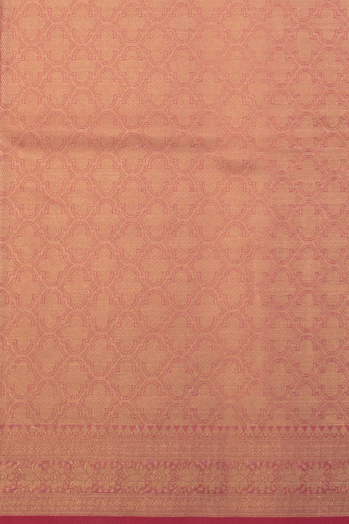 Bright Pink Handloom Banarasi Silk Cotton Saree 10070493