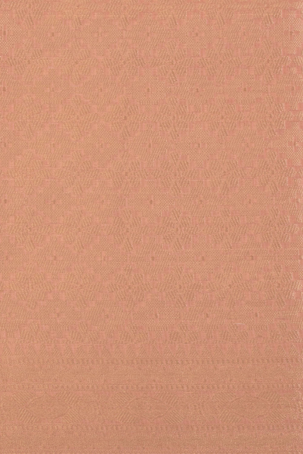 Light Peach Handloom Banarasi Silk Cotton Saree 10070506