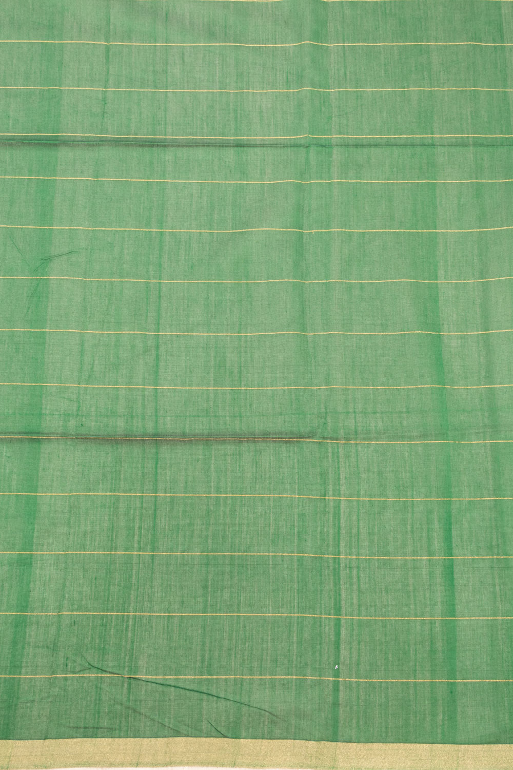 Green Handwoven Chanderi Silk Cotton Saree With Zari Checks 10071125