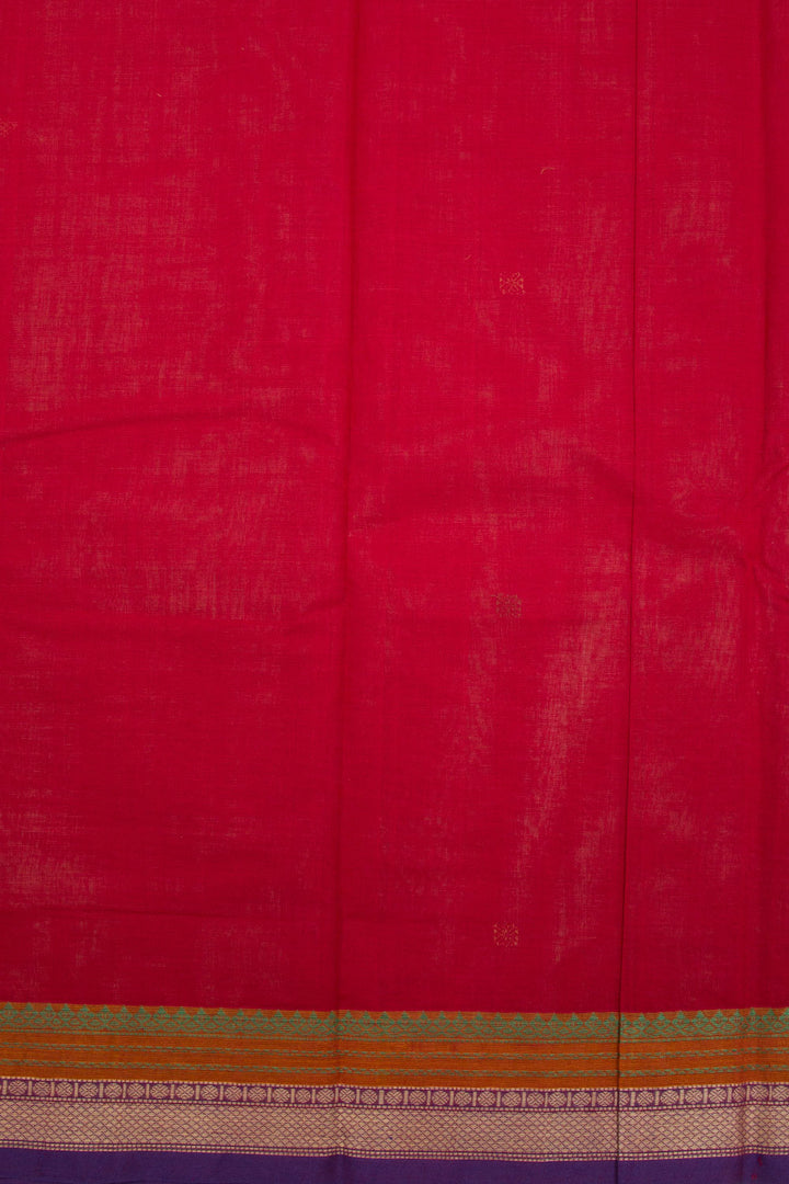 Red Handloom Kanchi Cotton Saree 