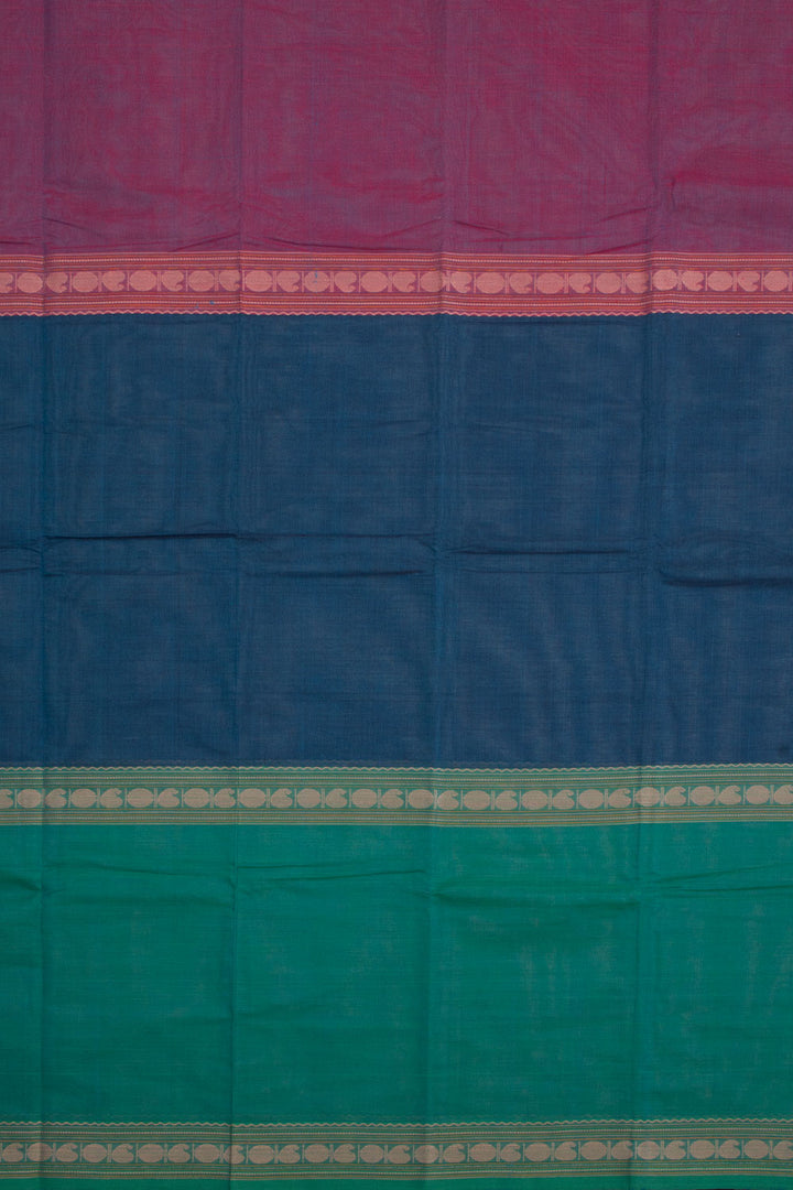 Blue Handloom Kanchi Cotton Saree 