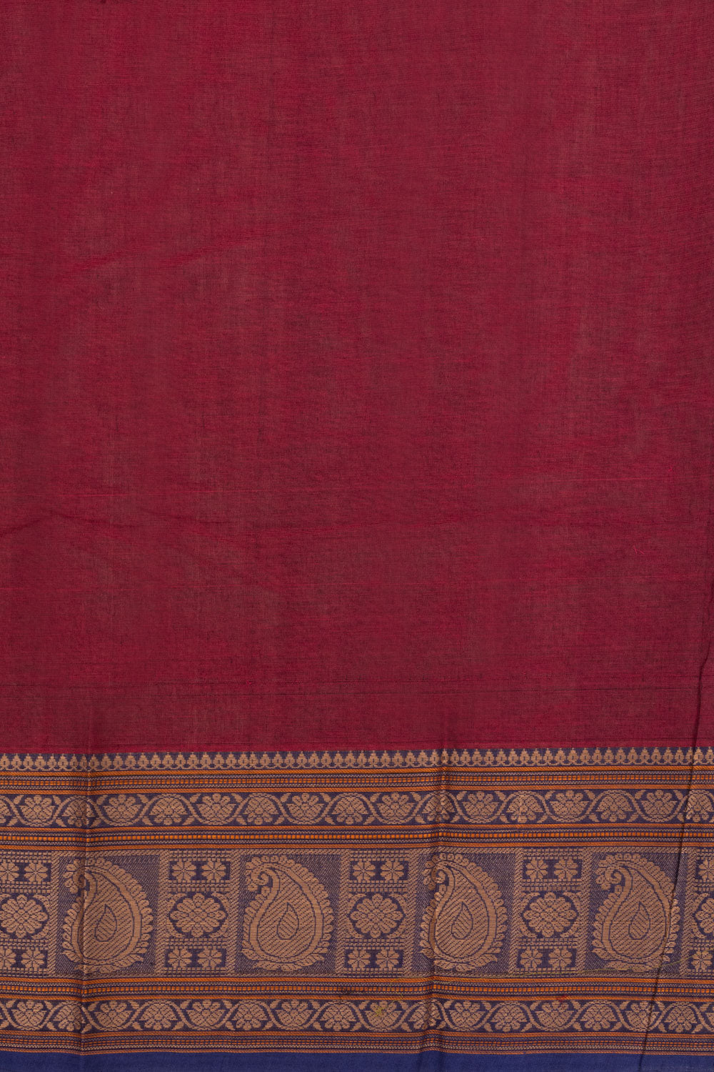 Maroon Handloom Kanchi Cotton Saree