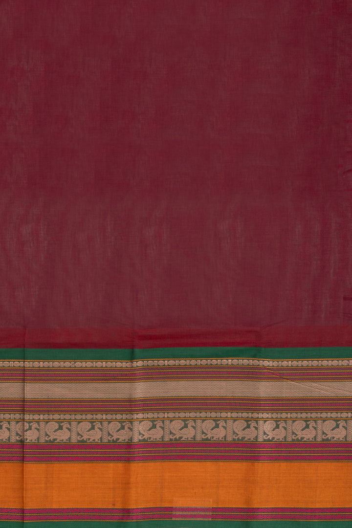 Maroon Handloom Kanchi Cotton Saree