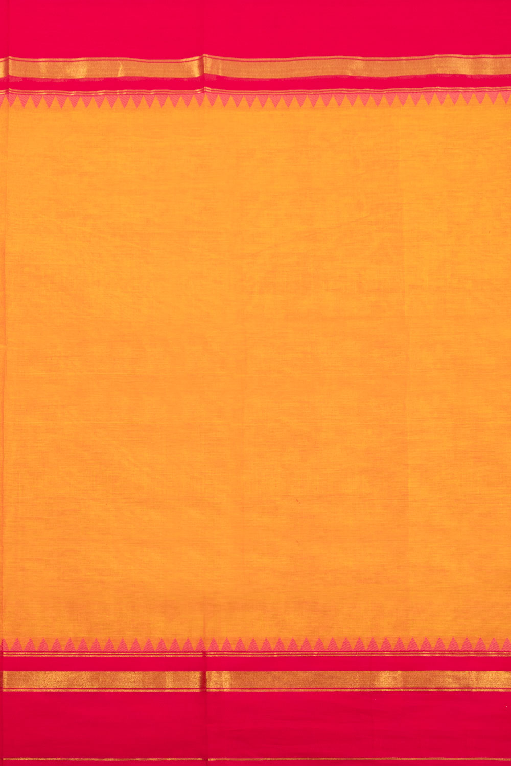 Orange Handloom Kanchi Cotton Saree