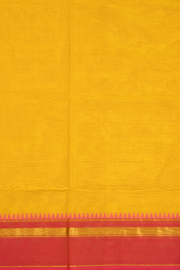 Yellow Handloom Kanchi Cotton Saree