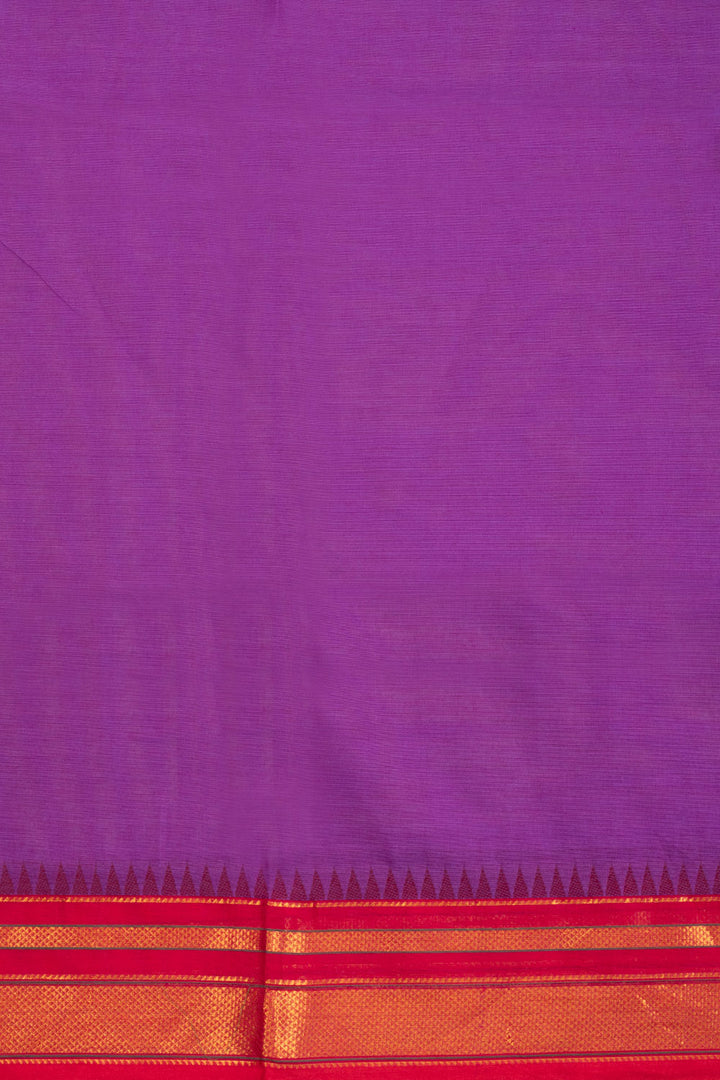 Purple Handloom Kanchi Cotton Saree 