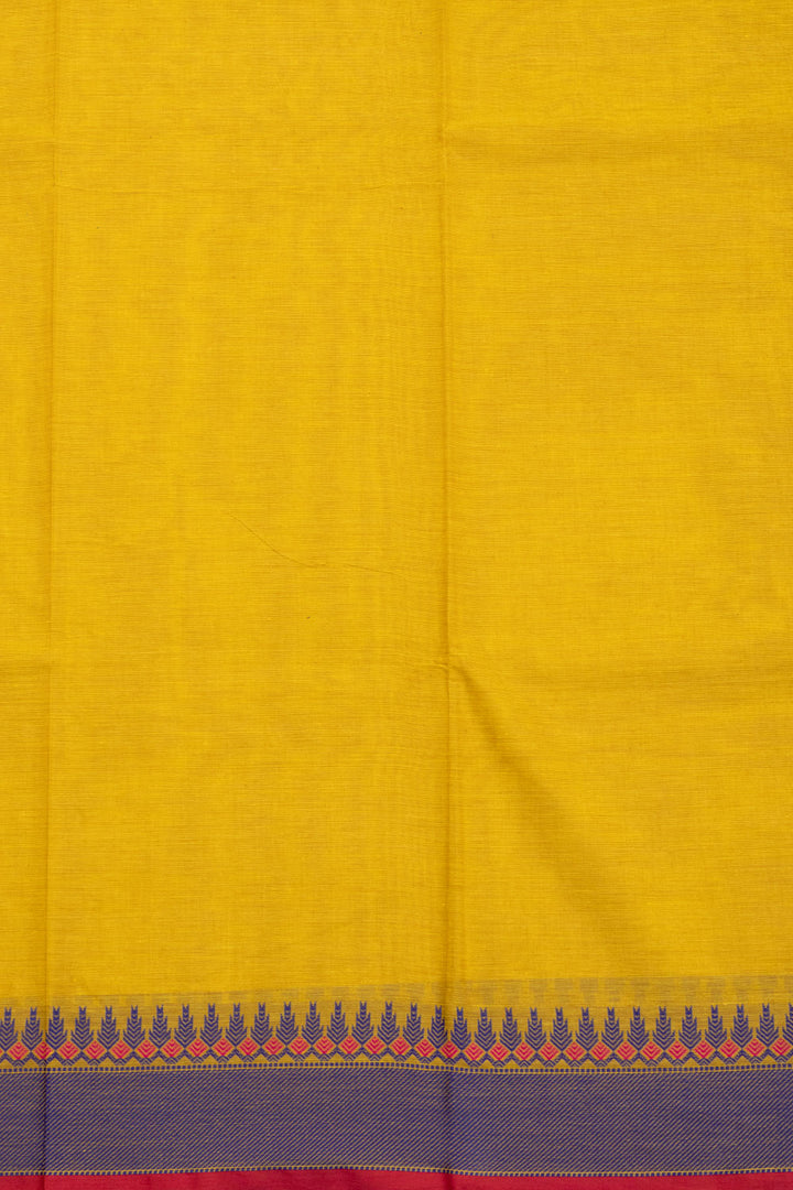 Yellow Handloom Kanchi Cotton Saree