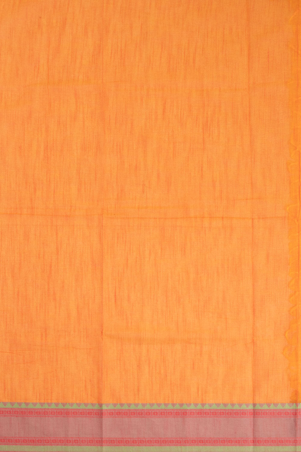 Orange Handloom Kanchi Cotton Saree 