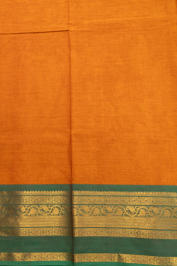 Brown Handloom Kanchi Cotton Saree