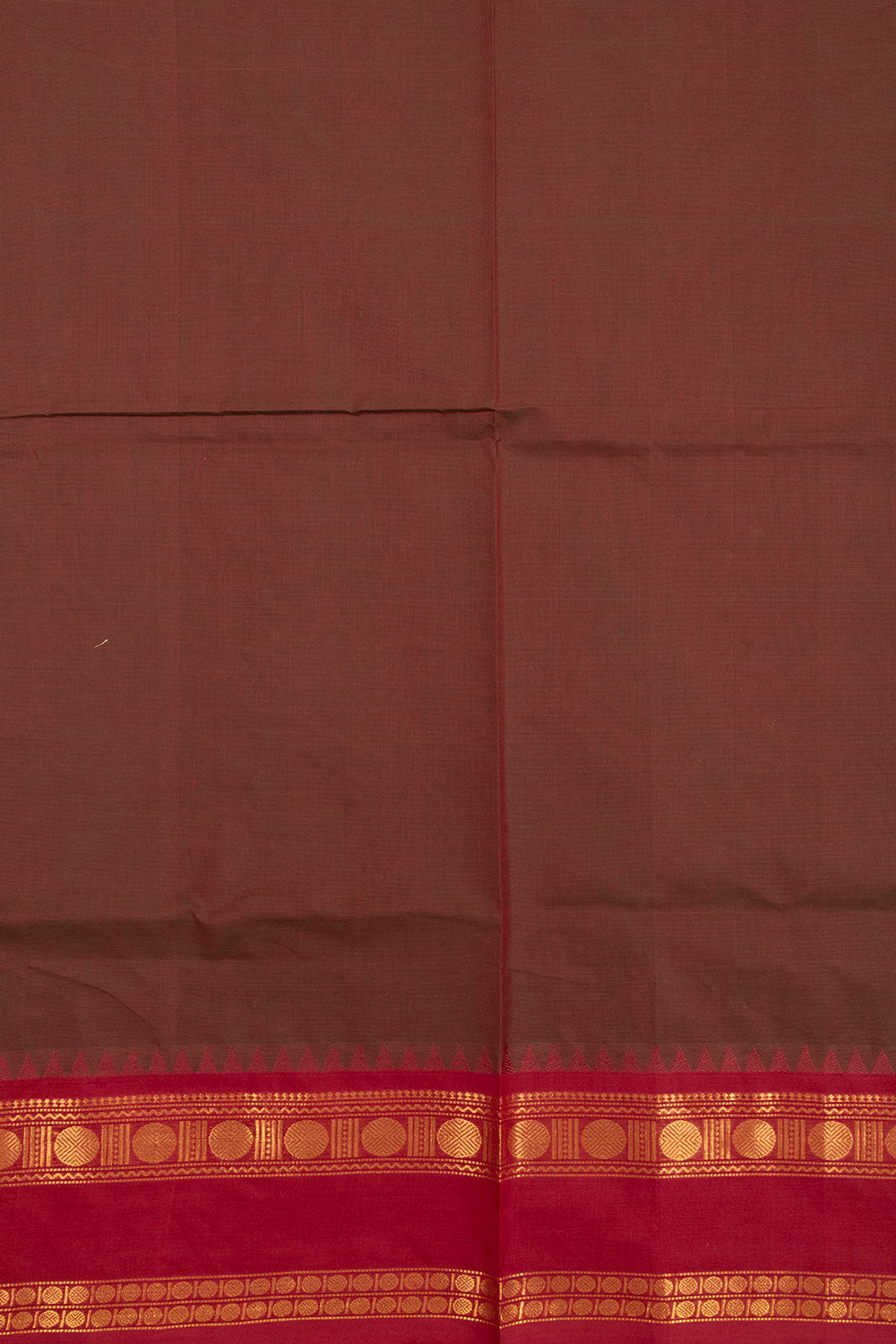 Maroon Handloom Kanchi Cotton Saree