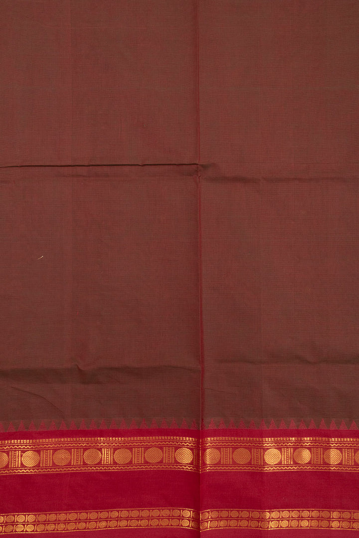 Maroon Handloom Kanchi Cotton Saree