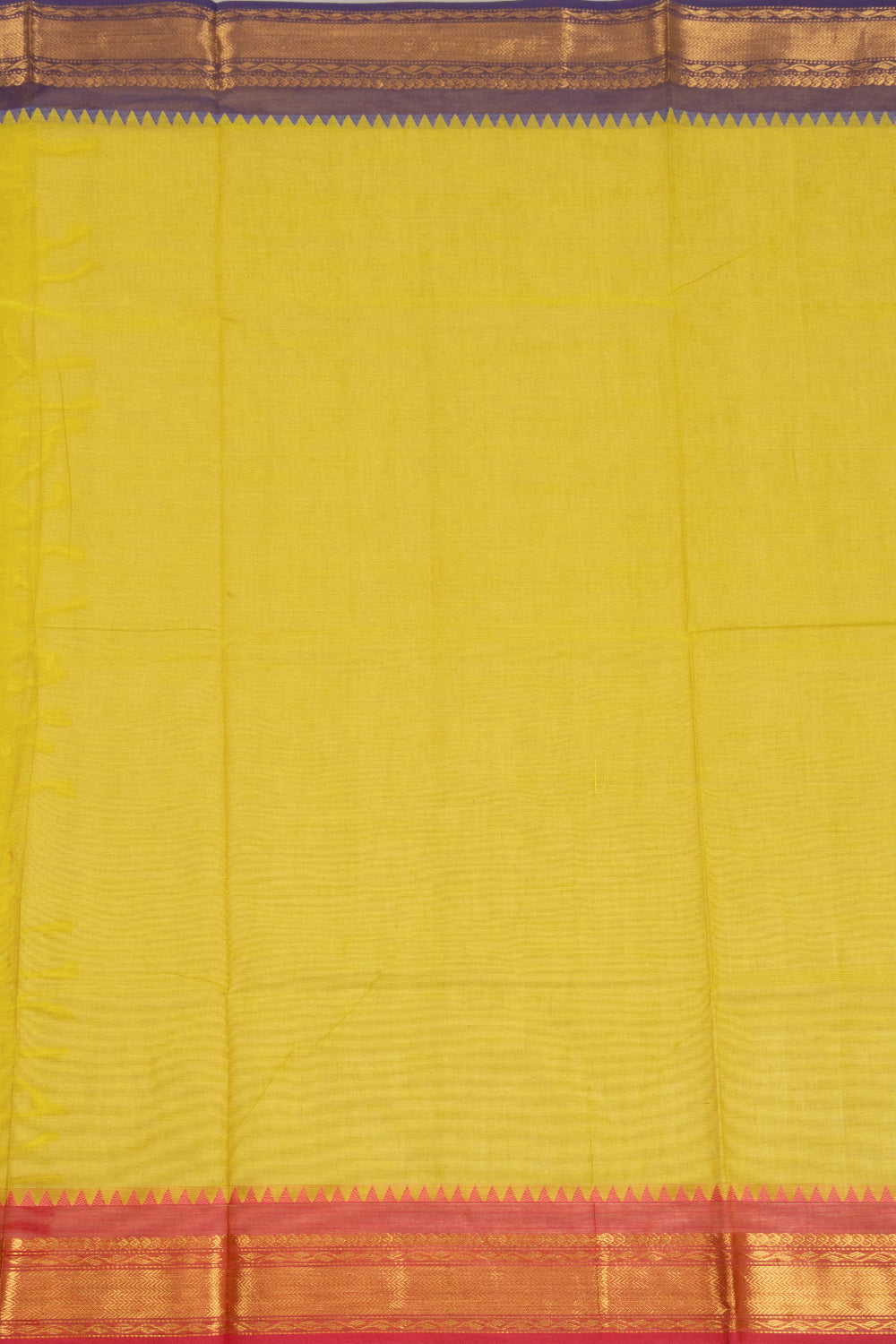 Yellow Handloom Kanchi Cotton Saree