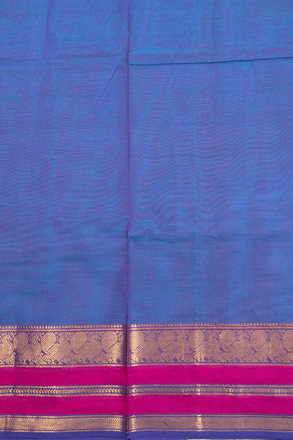 Blue Handloom Kanchi Cotton Saree