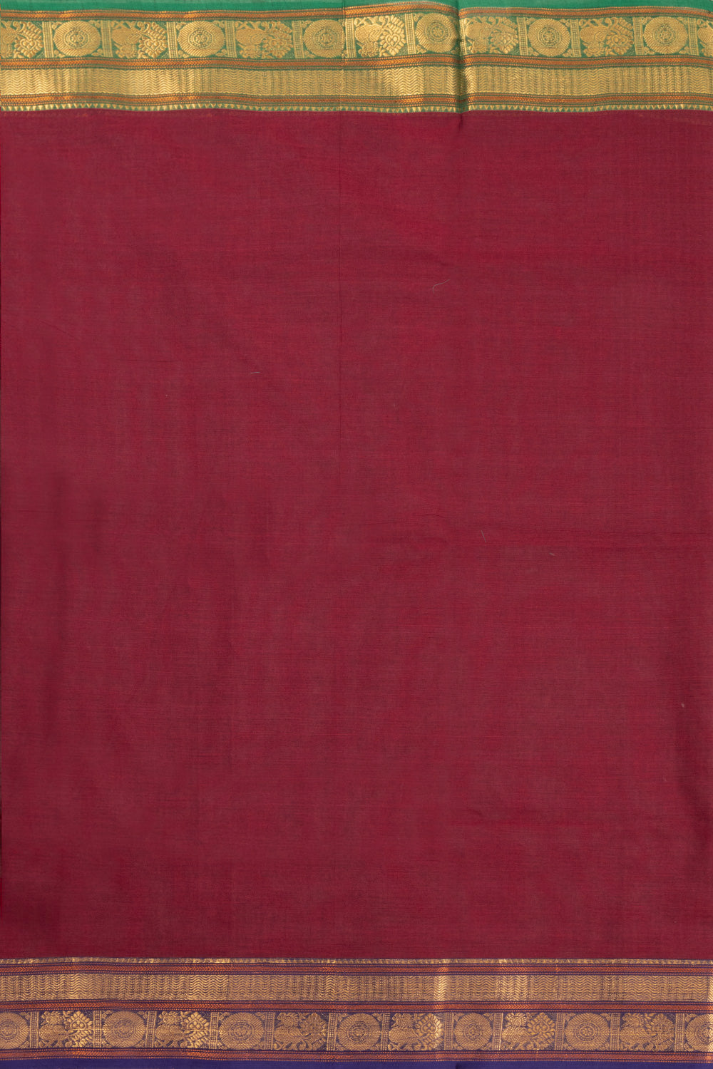 Maroon Handloom Kanchi Cotton Saree