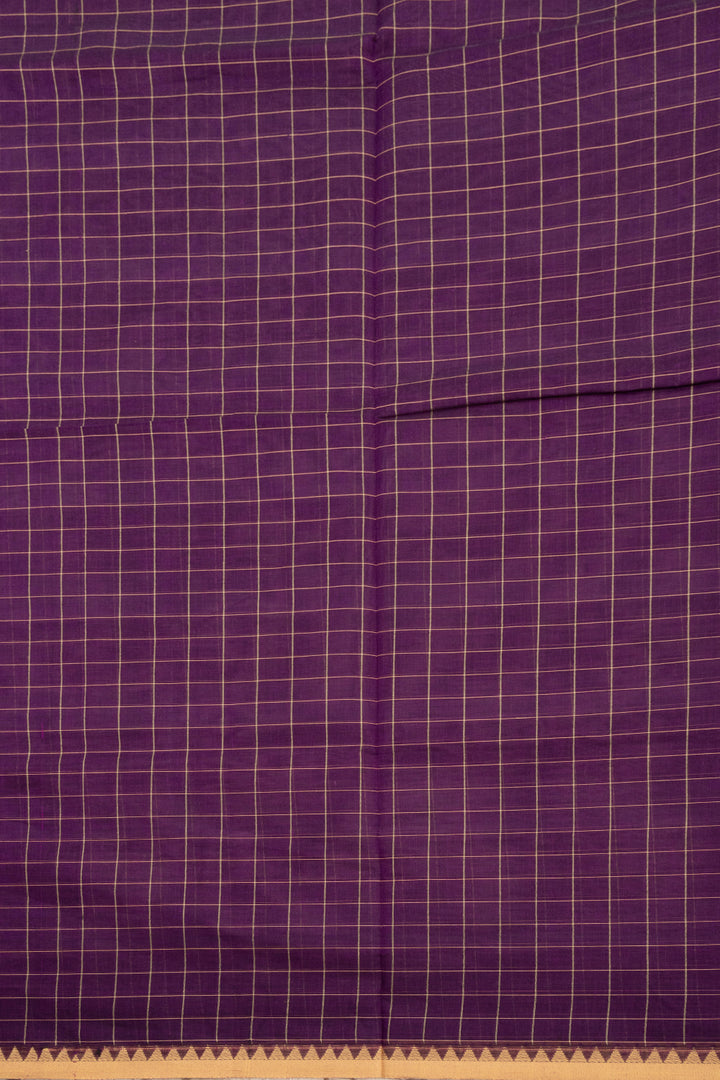 Purple Handloom Kanchi Cotton Saree 