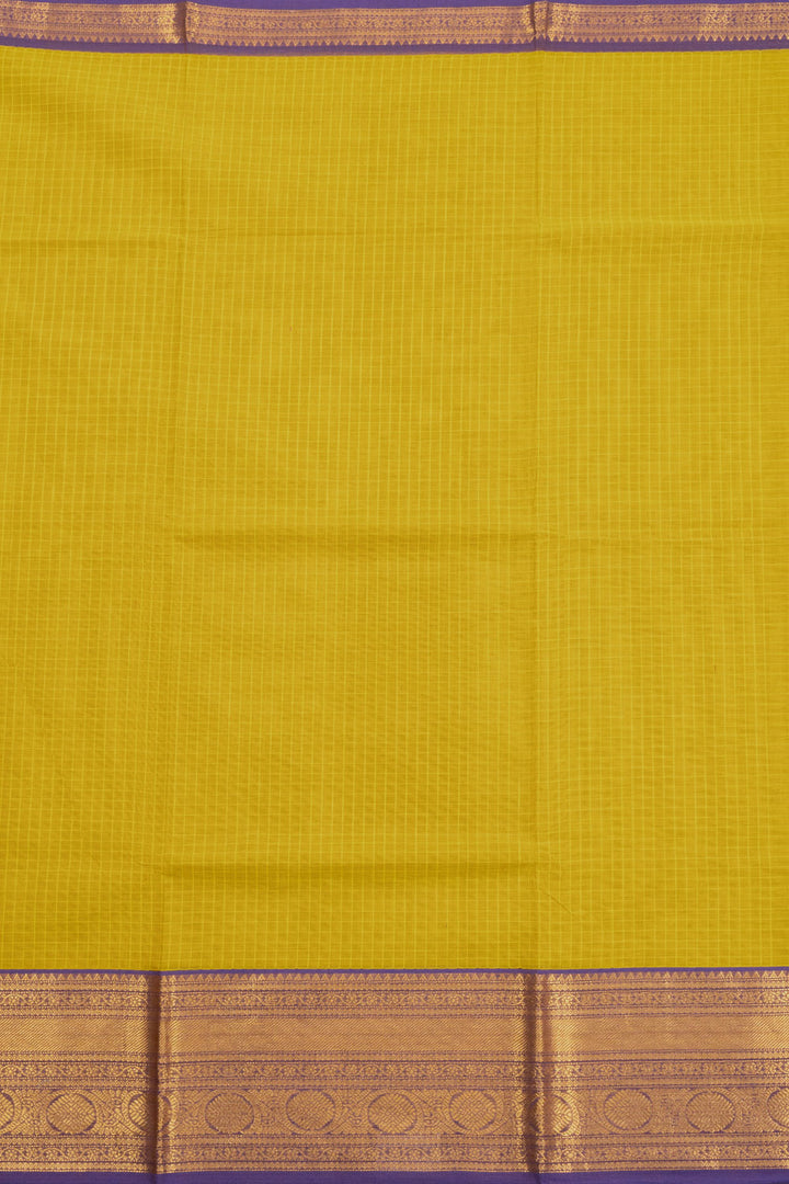 Yellow Handloom Kanchi Cotton Saree 