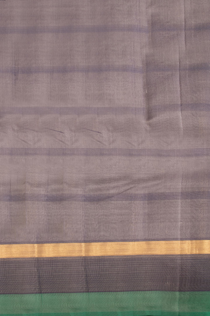 Grey Handloom Pure Silk Kanjivaram Saree