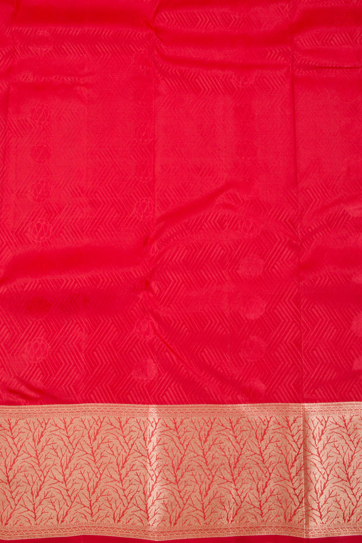 Orange Kanjivaram Blended Silk Saree