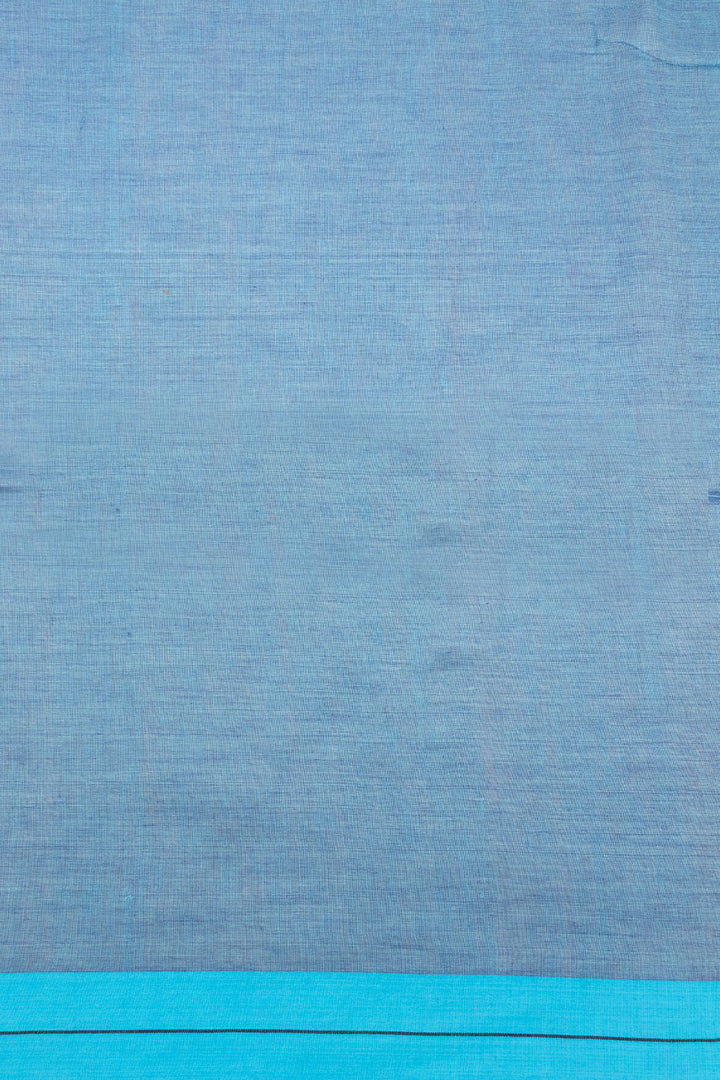 Blue Handspun And Handwoven Jamdani Cotton Saree 10072201