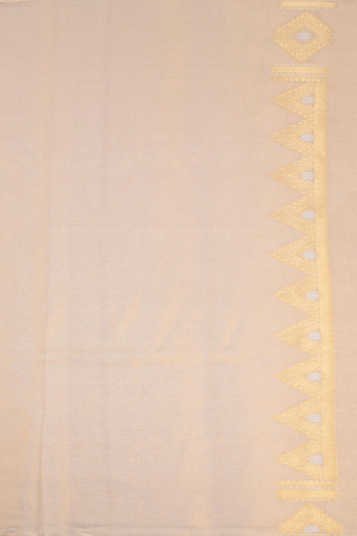 Cream Banarasi Tissue Silk Saree 10072277