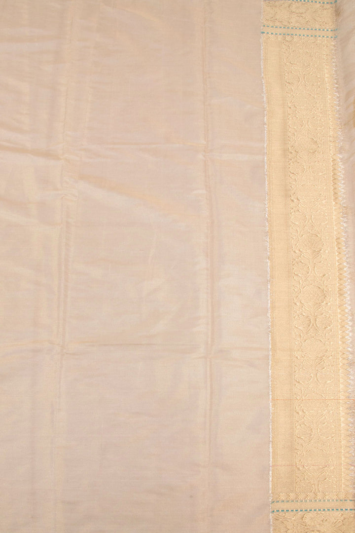 Cream Banarasi Tissue Silk Saree 10072279