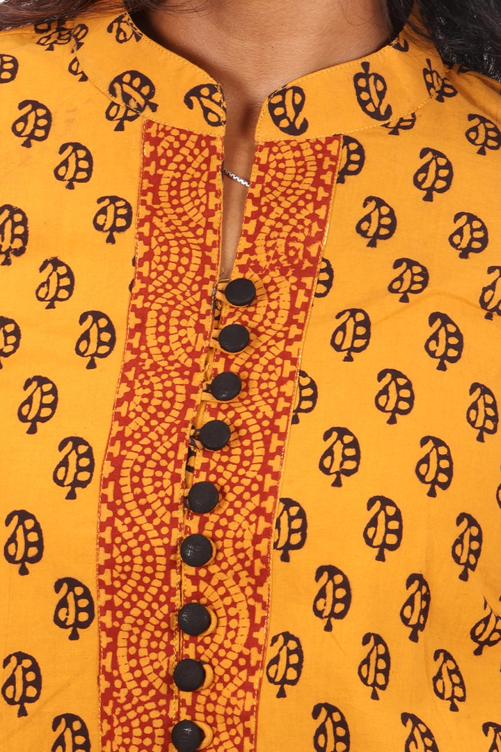 Yellow Bagh Printed Cotton Kurti