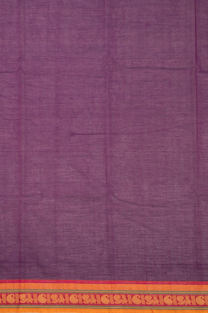 Purple Handloom Chettinad Cotton Saree 10072612