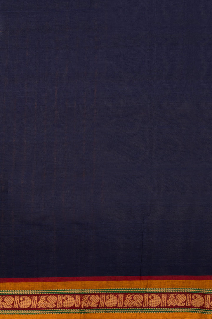 Blue Handloom Chettinad Cotton Saree 10072613