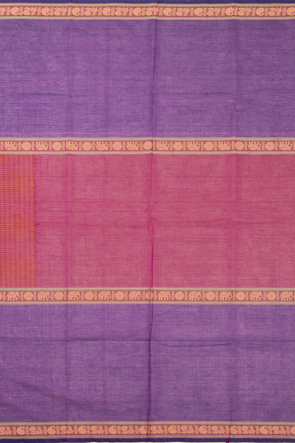 Purple Handloom Chettinad Cotton Saree 10072616