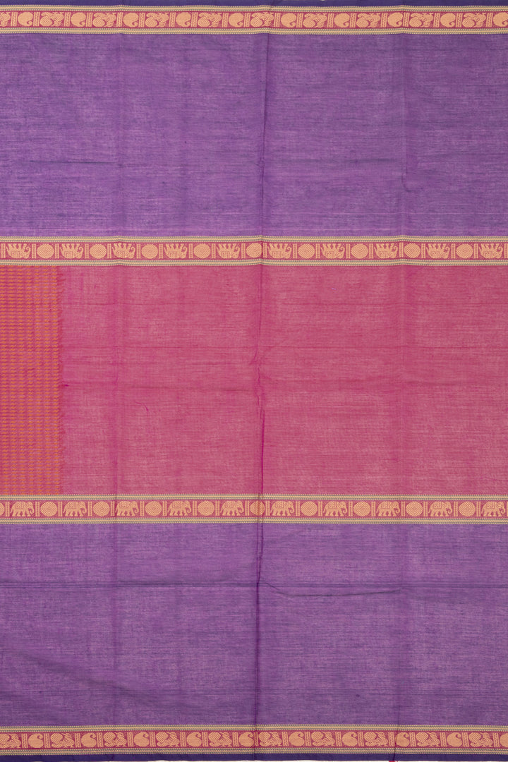 Purple Handloom Chettinad Cotton Saree 10072616