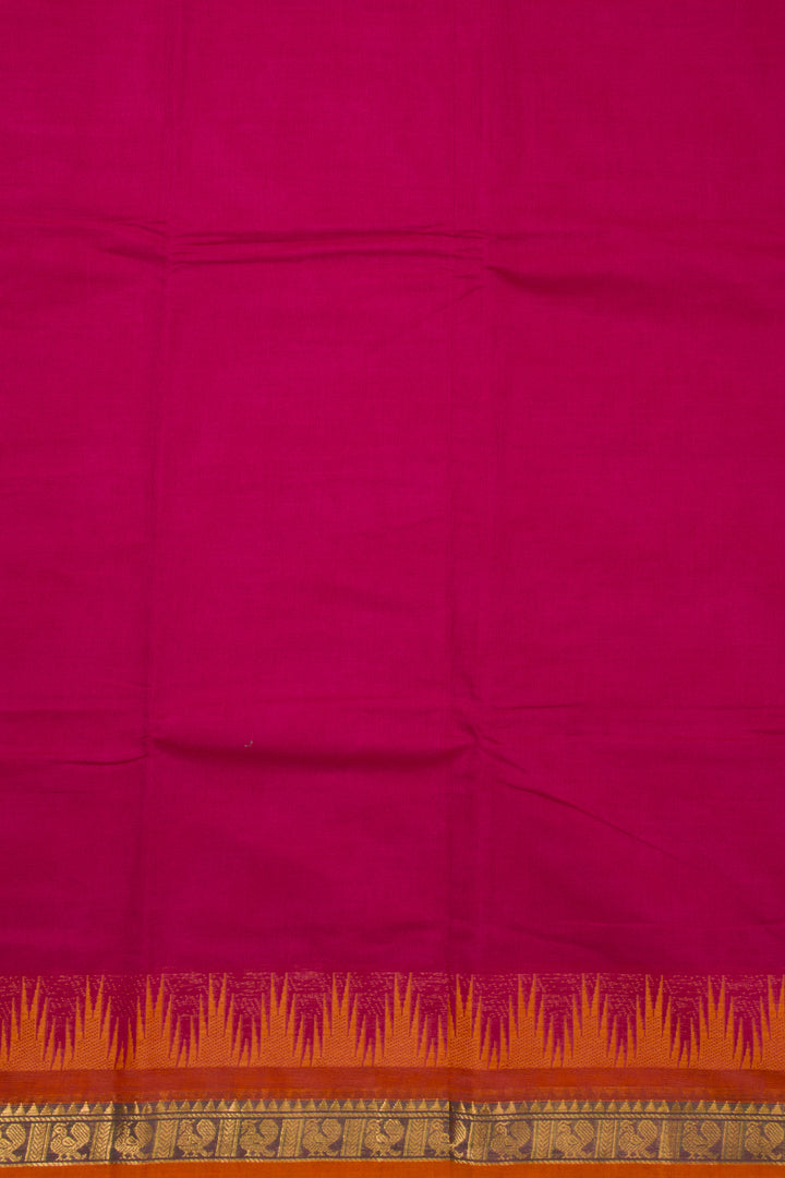 Pink Handloom Chettinad Cotton Saree 10072709