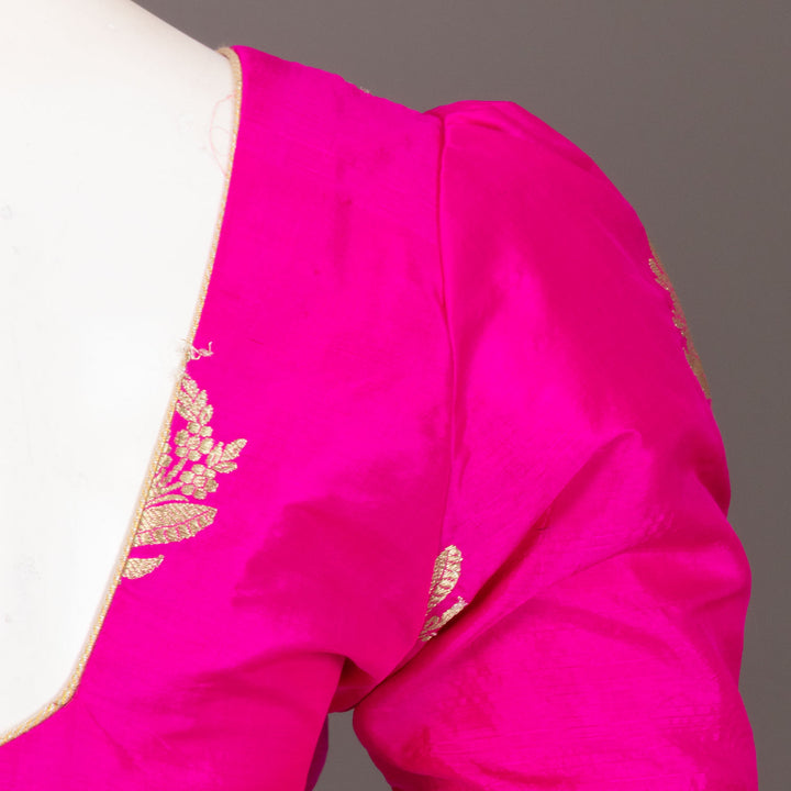  Hot Magenta Banarasi Katan Silk Blouse 10073412