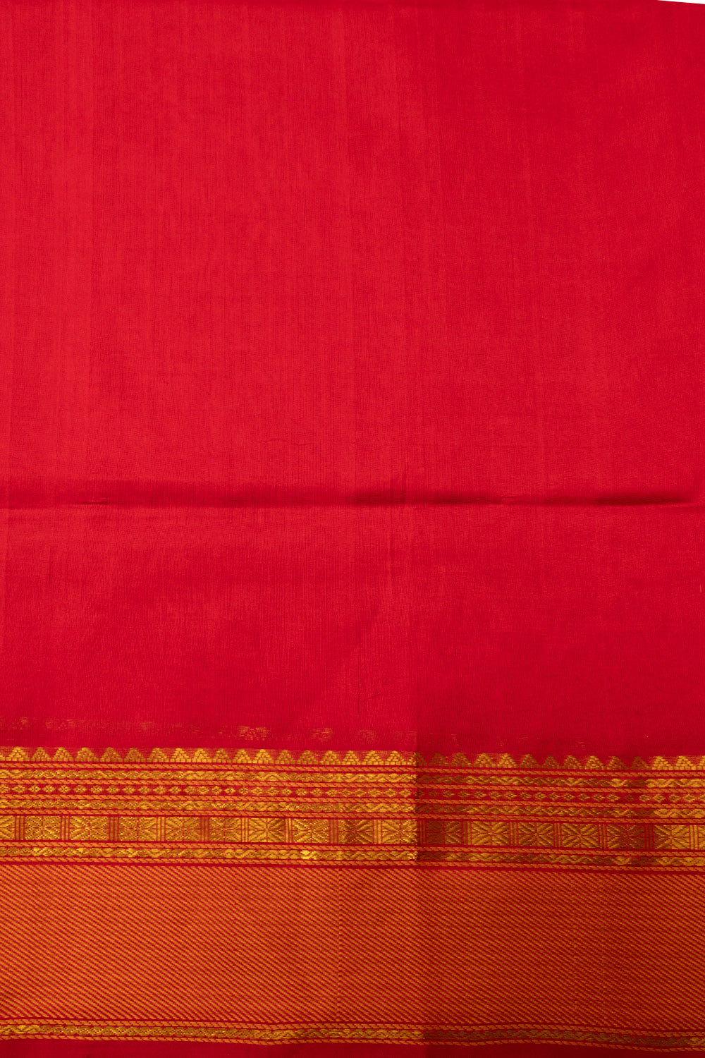 Blue Handloom Kanchi Silk Cotton Saree 10073573