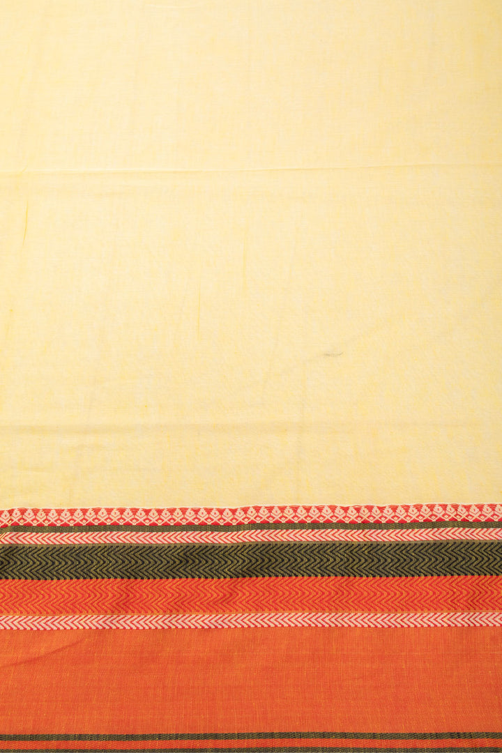 Yellow Shantipur Tant Bengal Cotton Saree
