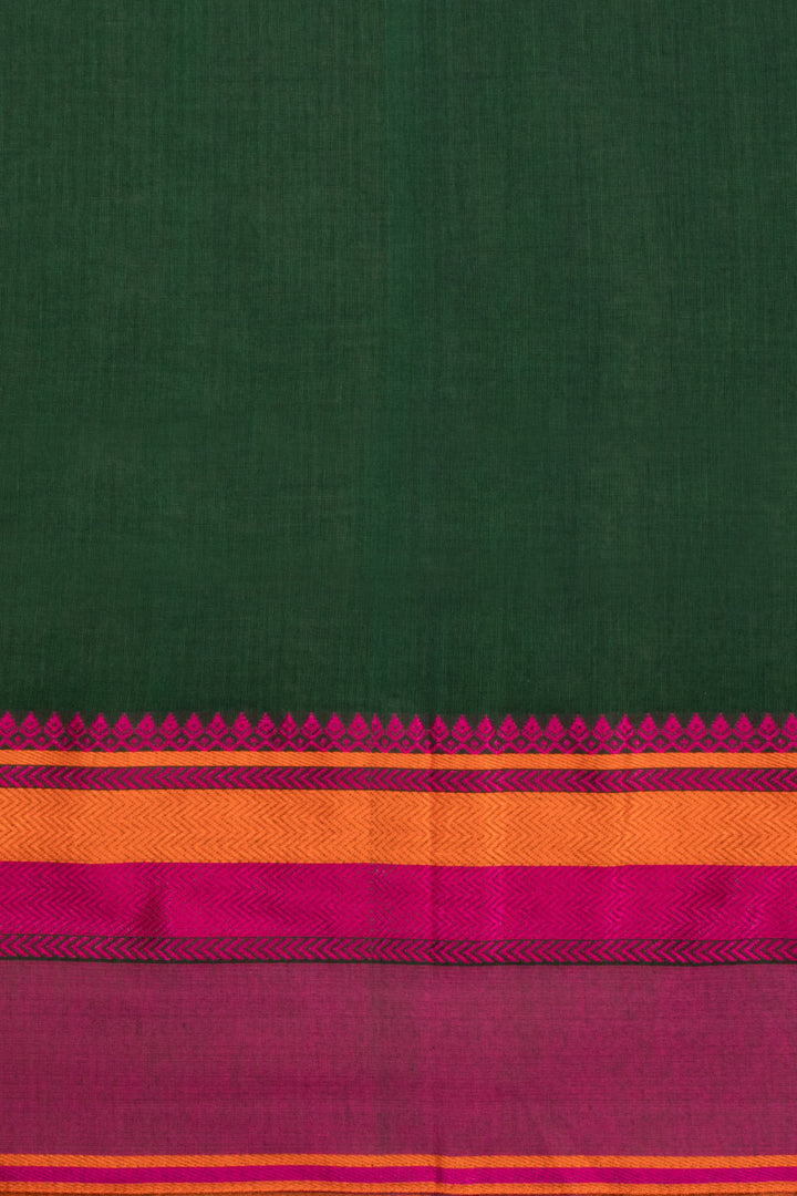 Green Shantipur Tant Bengal Cotton Saree 