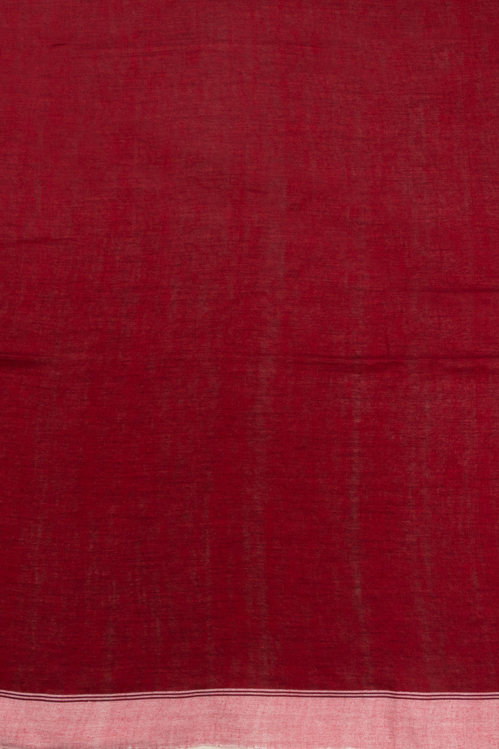 Red Handloom Khadi Jamdani Cotton Saree