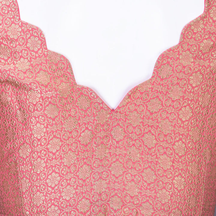 Peach Banarasi Silk Blouse