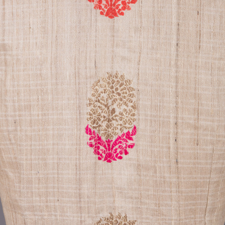 Cream Banarasi Tussar Silk Blouse