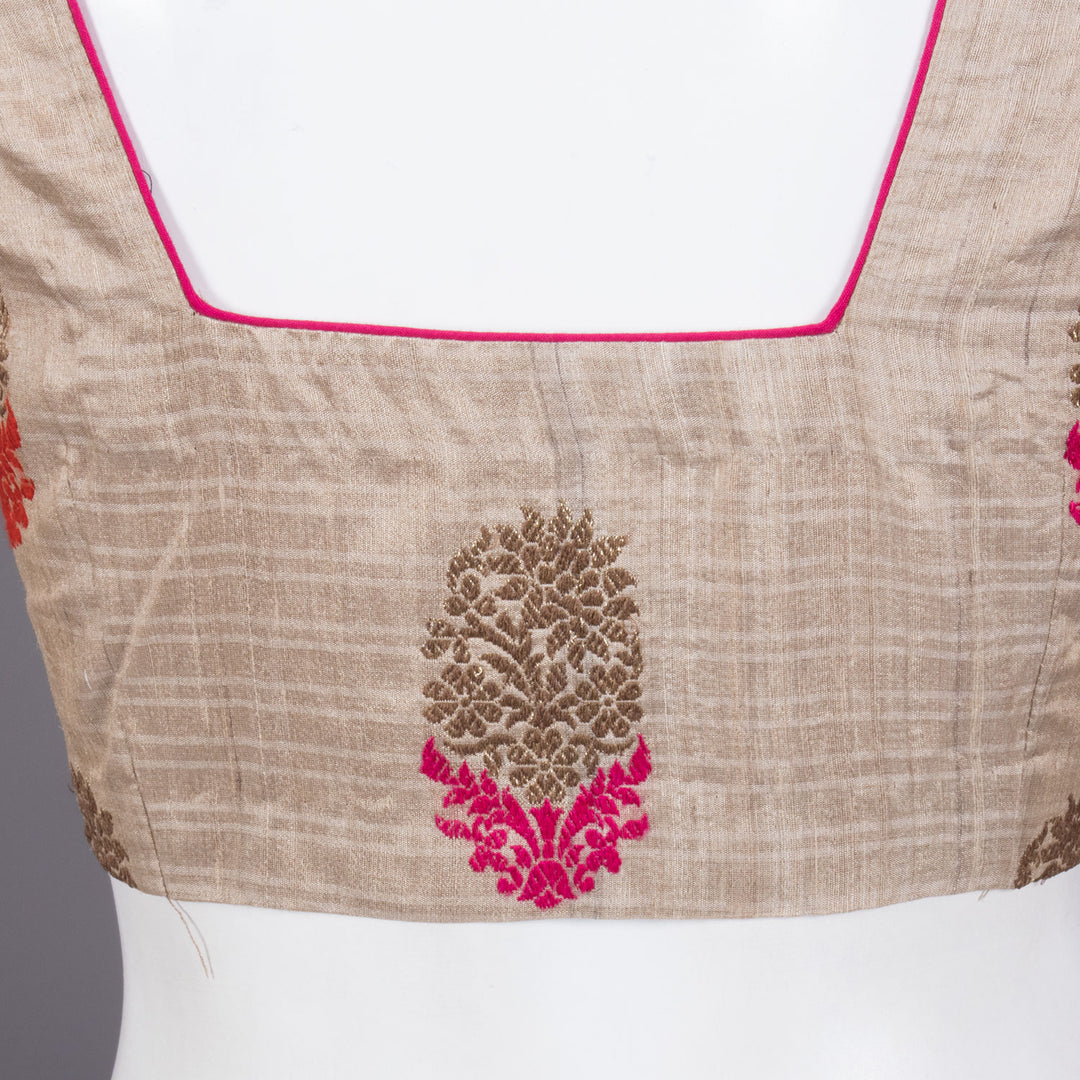 Cream Banarasi Tussar Silk Blouse