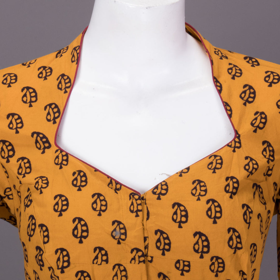 Yellow Bagh Printed Cotton Blouse 10073273