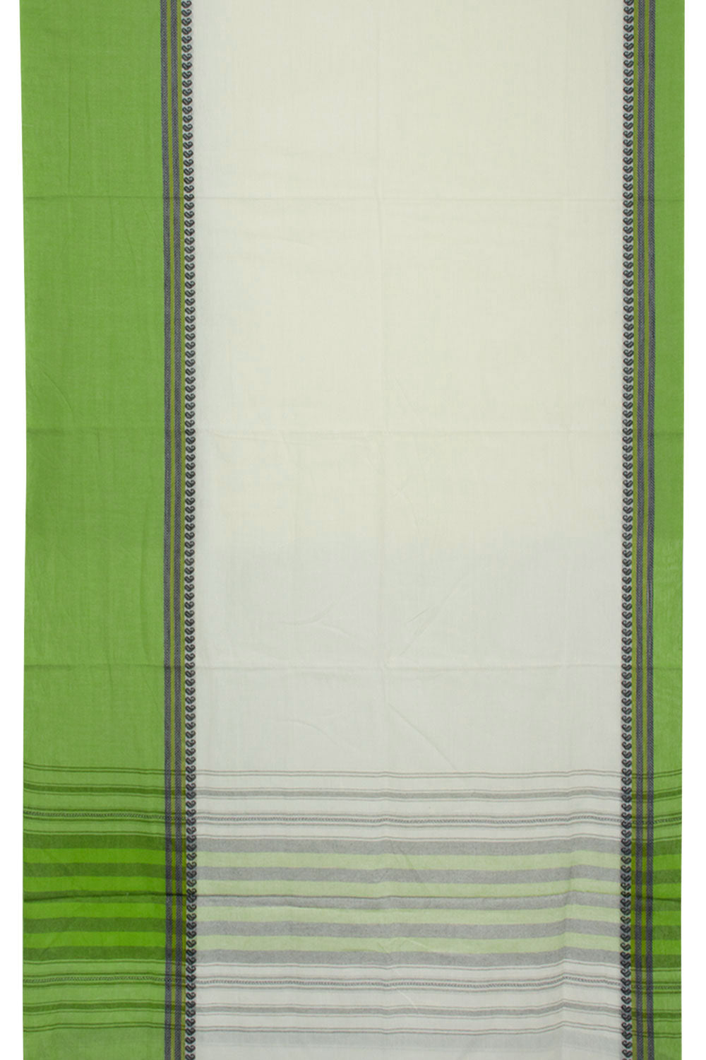 White Handloom Dhaniakhali Cotton Saree 10062566